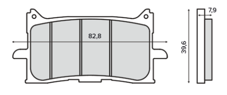 Disk pločice RMS 225103490 rear organic