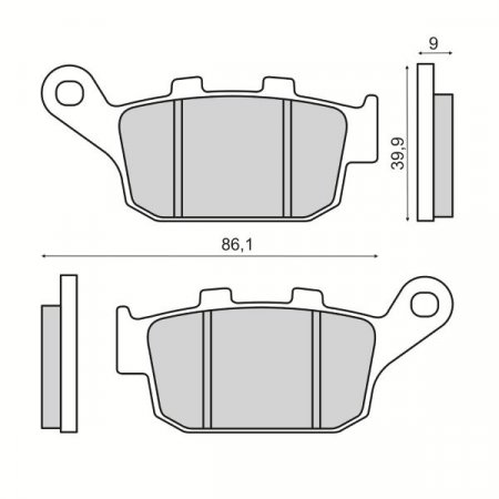 Disk pločice RMS 225103520 rear homologated