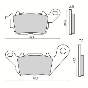 Disk pločice RMS front homologated, organic