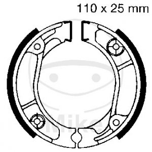 Brake shoe set EBC grooved includings springs