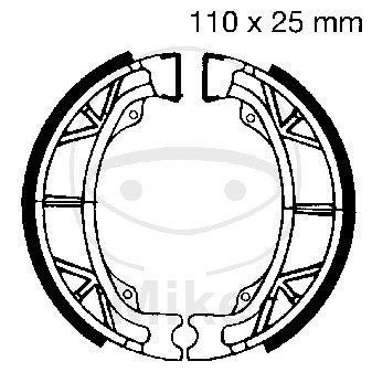 Brake shoe set EBC H303 includings springs