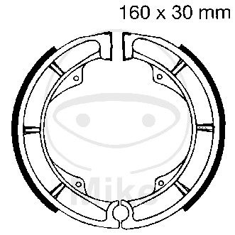 Brake shoe set EBC S606 includings springs