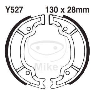 Brake shoe set EBC grooved includings springs