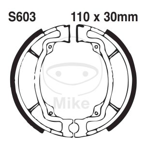 Brake shoe set EBC grooved includings springs