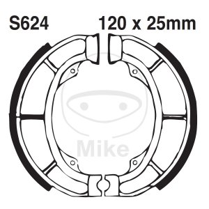 Brake shoe set EBC grooved includings springs