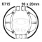 Brake shoe set EBC grooved includings springs