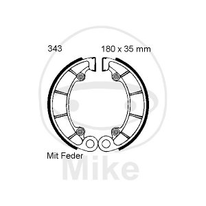 Brake shoe set EBC includings springs