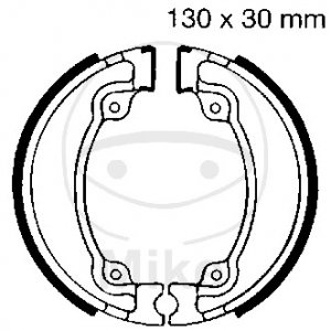 Brake shoe set EBC grooved includings springs