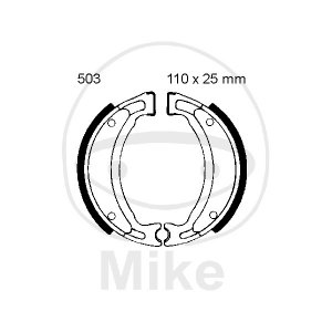 Brake shoe set EBC grooved includings springs