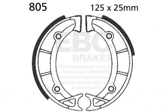 Brake shoe set EBC 805