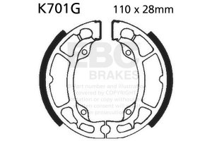 Brake shoe set EBC grooved