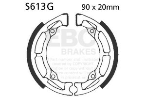 Brake shoe set EBC grooved