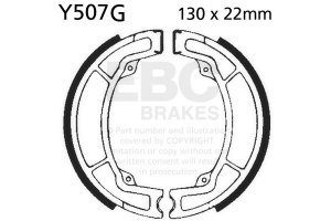 Brake shoe set EBC grooved