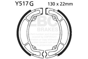 Brake shoe set EBC grooved