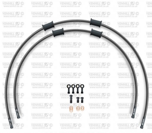 RACE Front brake hose kit Venhill BMW-11003FB-CB POWERHOSEPLUS (2 hoses in kit) Carbon hoses, black fittings