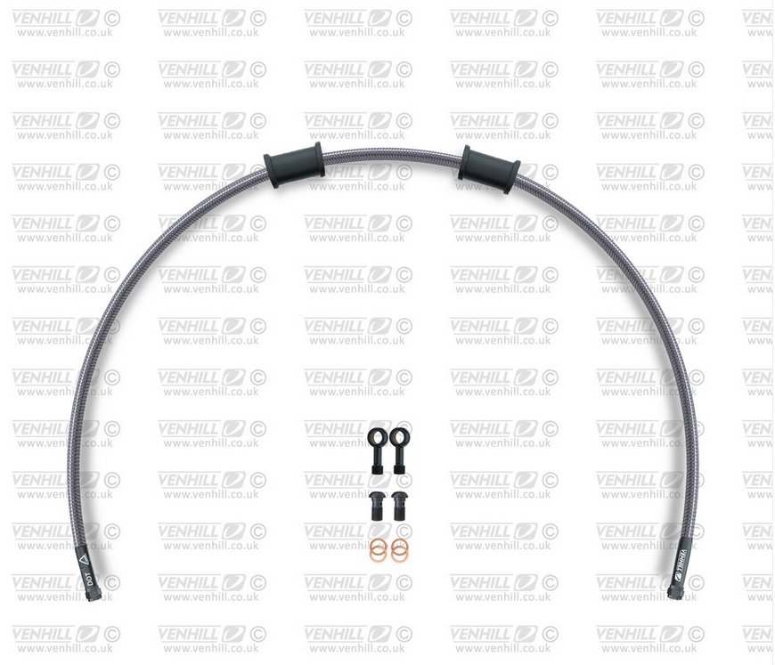 Rear brake hose kit Venhill YAM-1009RB POWERHOSEPLUS (1 hose in kit) Clear hoses, black fittings