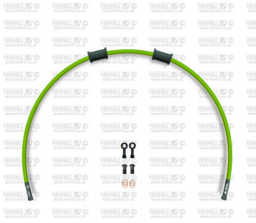 Rear brake hose kit Venhill TRI-9014RB-GR POWERHOSEPLUS (1 hose in kit) Green hoses, black fittings