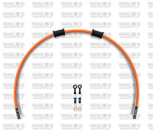 Rear brake hose kit Venhill YAM-1009RB-OR POWERHOSEPLUS (1 hose in kit) Orange hoses, black fittings