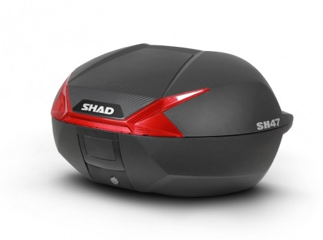 Top case SHAD SH47 black/red for PIAGGIO/VESPA GTS 300 (2019-2025)