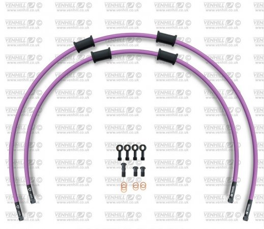 RACE Front brake hose kit Venhill BMW-11003FB-PU POWERHOSEPLUS (2 hoses in kit) Purple hoses, black fittings