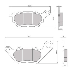 Disk pločice RMS rear homologated organic