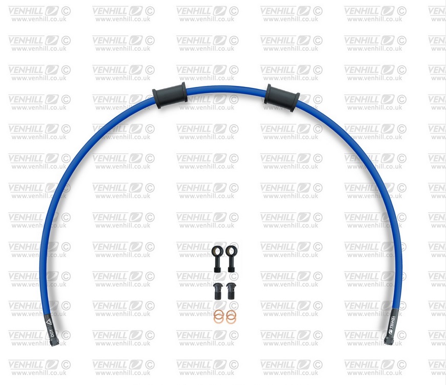 Rear brake hose kit Venhill YAM-10012RB-SB POWERHOSEPLUS (1 hose in kit) Solid blue hoses, black fittings