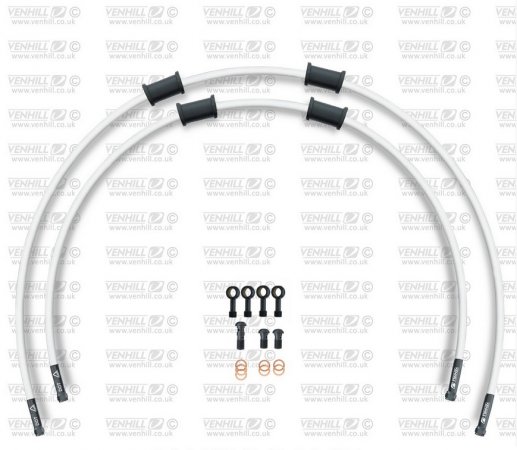 RACE Front brake hose kit Venhill BMW-11003FB-WT POWERHOSEPLUS (2 hoses in kit) White hoses, black fittings