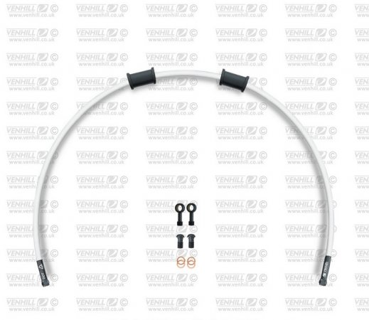 Rear brake hose kit Venhill TRI-9021RB-WT POWERHOSEPLUS (1 hose in kit) White hoses, black fittings