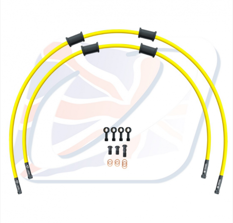 CROSSOVER Front brake hose kit Venhill KAW-10009FB-YE POWERHOSEPLUS (2 hoses in kit) Yellow hoses, black fittings