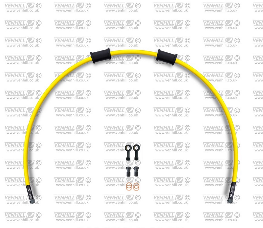 Kit prednjih kočionog crijeva Venhill YAM-2002FB-YE POWERHOSEPLUS (1 hose in kit) Yellow hoses, black fittings