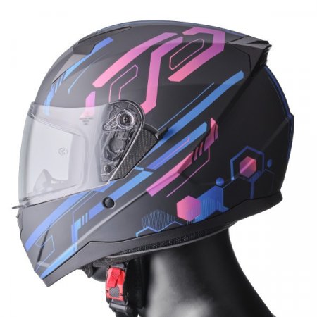 Full face helmet GMS ZG12501 HEXAGO graphic blue - violet L