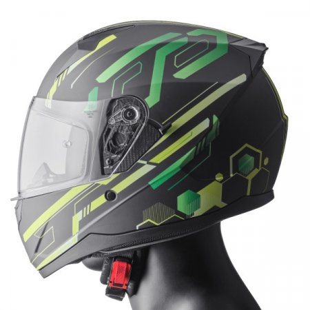 Full face helmet GMS ZG12501 HEXAGO graphic green XS